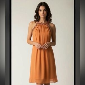 Silk designer dress Mikael Aghal